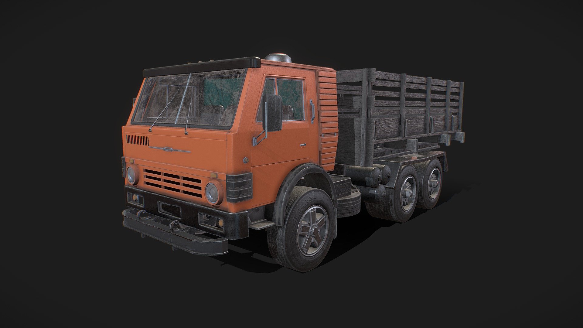 More assets t.me/romunql - KAMAZ (body) / Lowpoly - Download Free 3D model by romunql 3d model