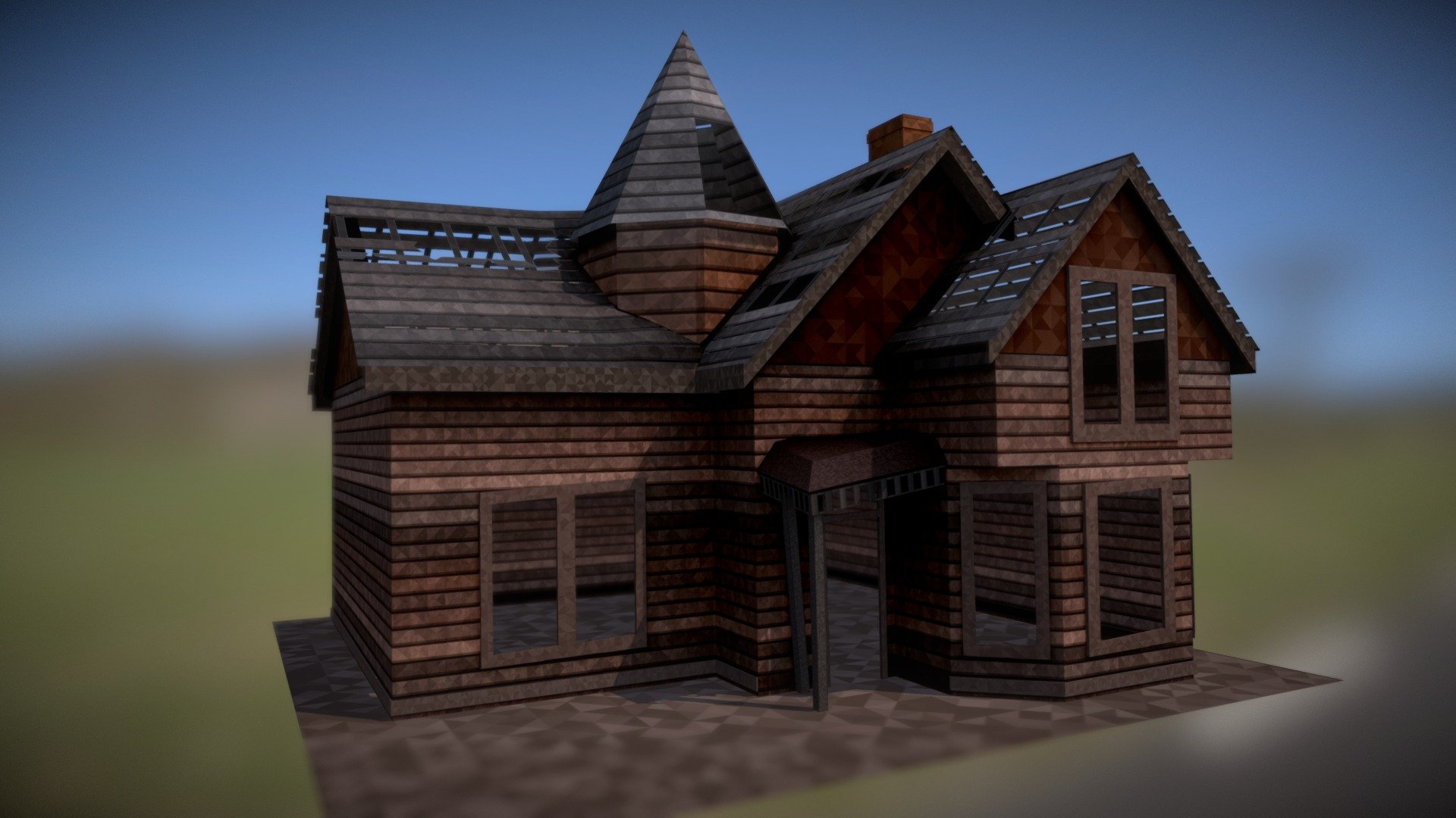 Abandonded House - 3D model by Arnulfo Perez III (@arnulfo.perez.iii) 3d model