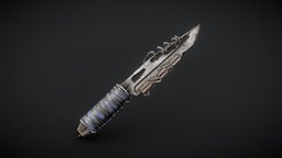 Post Apocalyptic Shiv rust, post-apocalyptic, unreal, postapocalyptic, shiv, damascus_steel, knife-blade, knife-props, substancepainter, maya, knife, unity3d, sketchfab, princebazooka