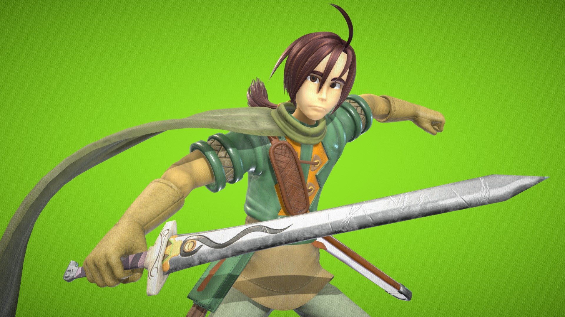 Siguiendo con el 20° aniversario de Golden Sun con fin de este trabajo fue para mejorar mis habilidades y comprender el flujo de trabajo y como tributo al trabajo de Nintendo y Camelot, sigue Felix al estilo de Smash Bros. Es un adepto de Venus, hermano de Jenna/Nadia y amigo de Issac/Hans y Garet, fue rescatado por Saturos y Menardi después de una catástrofe, él decide continuar con su misión de encender los faros.


 - Golden Sun - Felix - 3D model by JonathanOC7 (@JonathanOC) 3d model