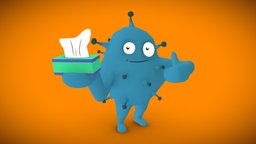 Day 5 | Having The Flu b3d, virus, flu, tissue-paper-box, influenza, blender, 3december2018, 3december-flu