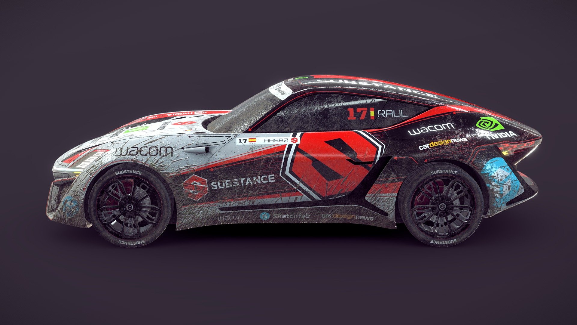 Made for the @Allegorithmic's contest #XTAONartcarcontest.
Textured with Substance Painter.
Improved emissive, added extra stickers, more decals, dirt on the tires (refined), improved height and normal info on the overall dirt and dust, details on the glass, &hellip; - X-TAON: Rally Car #XTAONartcarcontest - 3D model by O' Willy (@owilly) 3d model