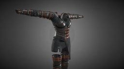 Female Medieval Outfit 2 armor, time, cloth, warrior, soldier, apocalyptic, people, ninja, fashion, post, clothes, survivor, woman, real, outfit, weapon, character, stylized, fantasy, clothing