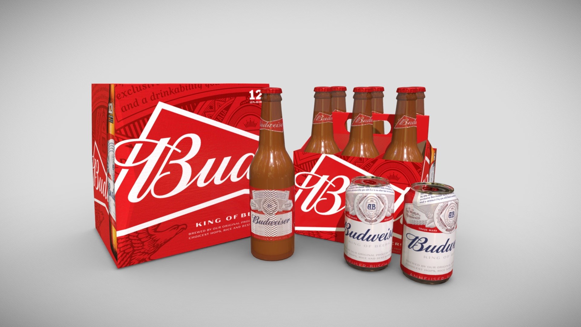 This is a Game ready high quality and very detailed (closeup ready) model of a Beer.

FORMATS: - FBX - Budweiser Beer - Buy Royalty Free 3D model by yogi_sandhi 3d model