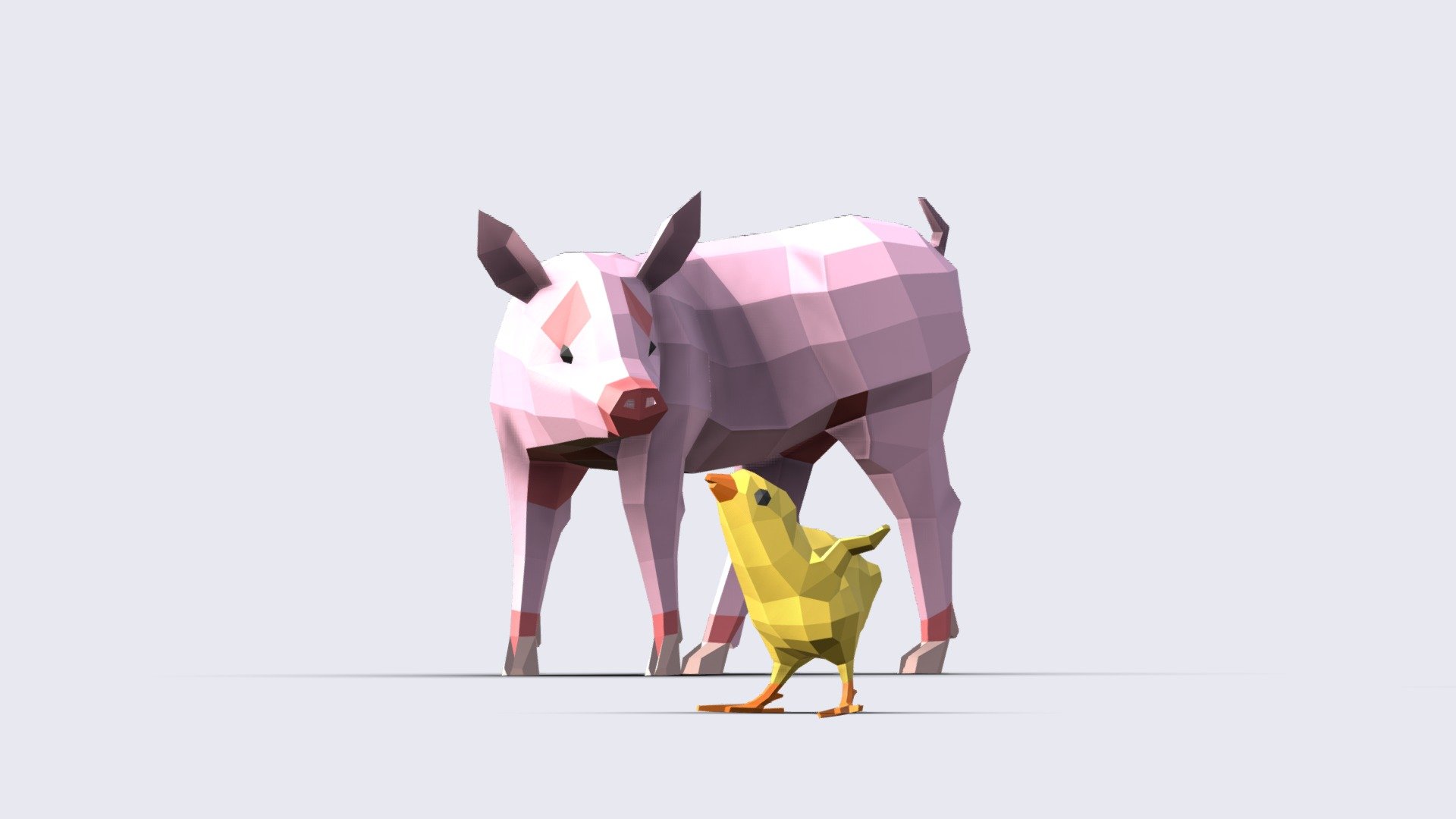 Cute Animal Cubs Volume 01
Our original collection of low-poly animals, all made with mainly quads and simplified meshes.
The best meshes to get your scenes crowded and sculpting started.

Great proportions with realistic shape and size.




Created with Blender and exported to all other formats, OBJ, GLB FBX.

Some orientations might vary because of export.

At least 95% quads, sometimes even 100%.

Rest pose included, completely symmetrical and ready to rig.

Real world scales to put together and see real sizes.

UV unwrapped and Layouts included.

Rest pose and 3 different poses per cub.

Total of 25 different objects.


5 cubs



Calf

Foal

Lamb

Piglet

Chick
 - Animal Cubs Vol 1 - Buy Royalty Free 3D model by Studio Ochi (@studioochi) 3d model