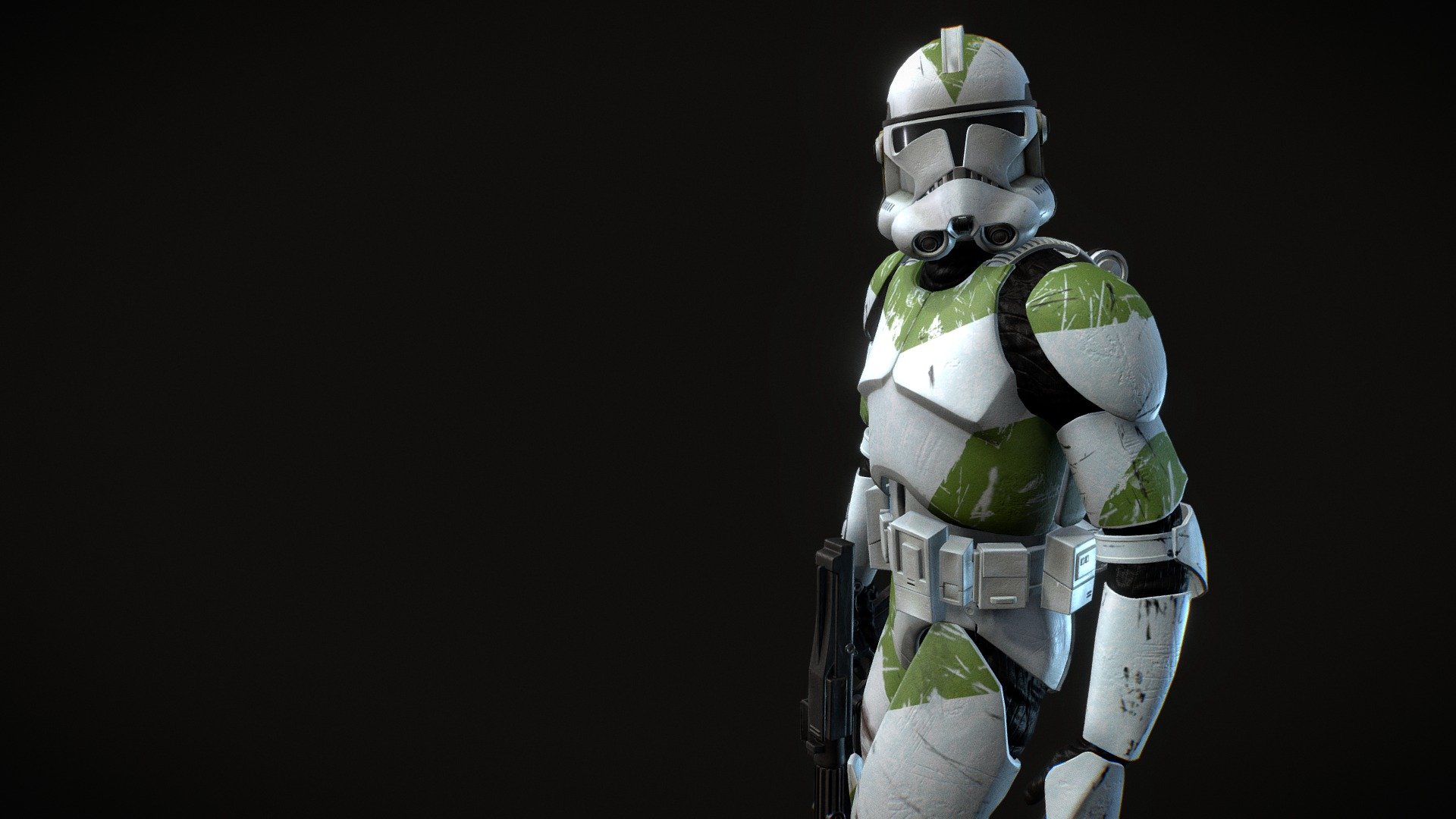 Wellcome my brother! Once the republic was great in the galaxy, but one day all great faction going to be end. Cato Neimodia was taken from now to the empire and will bring rules, balance and order. And i am a soldier in it. Choose me and we can fight against the rebellion ! You can make with me cinemas , scenes, or project to show them that we are great!.




Made in 3ds max, zbrush and substance painter.

It was based on the episode 3 version .

I'll used test render pictures what i got from my friend years ago .

it is rigged

the material are in 2k (2048x2048) pbr




clone trooper (3)

asset packs (2)

dc15s (1)

You will get 




clone trooper

asset packs ( 6x varation )

dc15s

The fbx and max files is in 2016 version.
The T/A pose begins at 0 and the animation at 5 on the keyframe/time line

You can check my other models here https://sketchfab.com/thomas_125
Or check my 4k textured base clone:) https://sketchfab.com/3d-models/clone-trooper-phase-2-standard-1cb380c39a0d44518f7725377788c1a0 - Clone trooper phase 2 442nd siege battalion - Buy Royalty Free 3D model by thomas_125 3d model