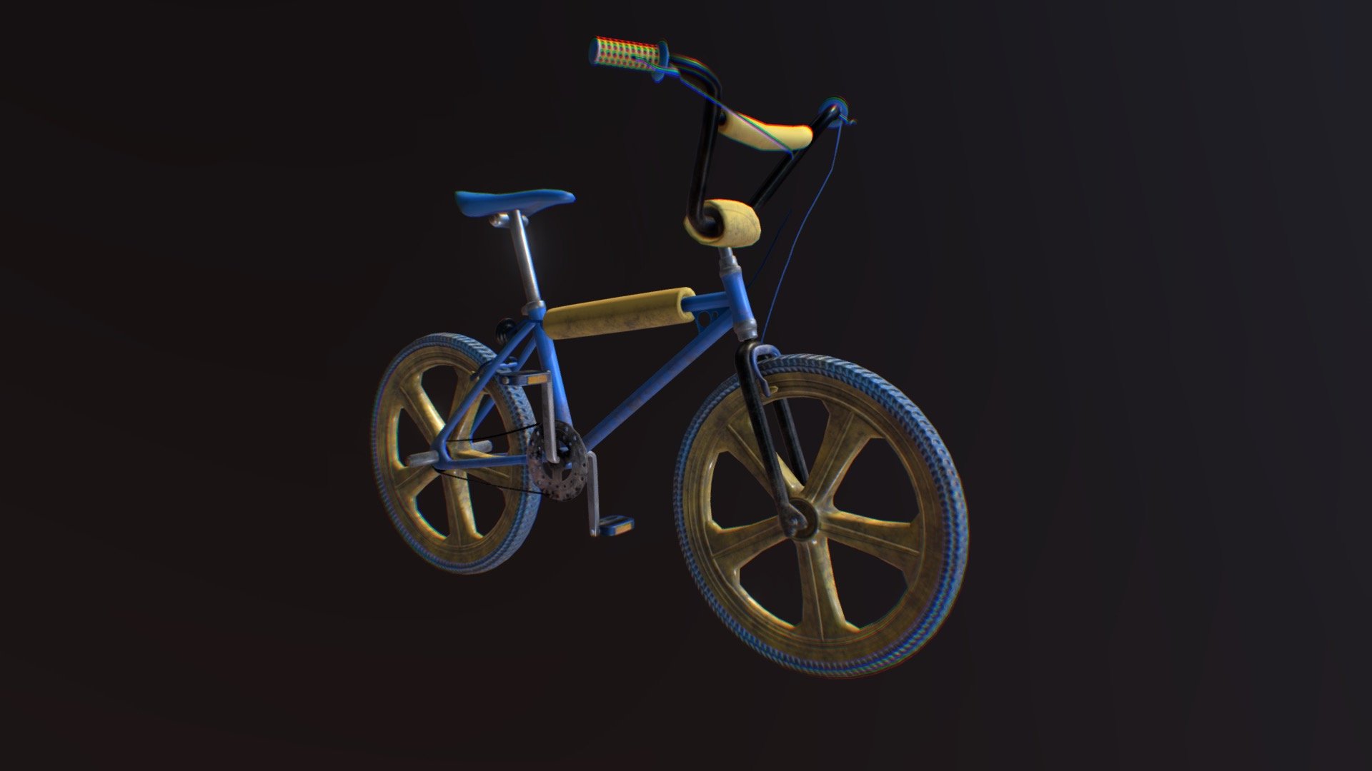 A Retro Style BMX Bike covered in mud.

Clean Version available here >> https://skfb.ly/6GECE - BMX Bike - Dirt Version - Buy Royalty Free 3D model by lokieliot 3d model