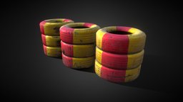 roadBlock tyres tyre, obstacle, stack, roadblock, streetprop, unity, unity3d, 3dsmax, artengine, tyresta