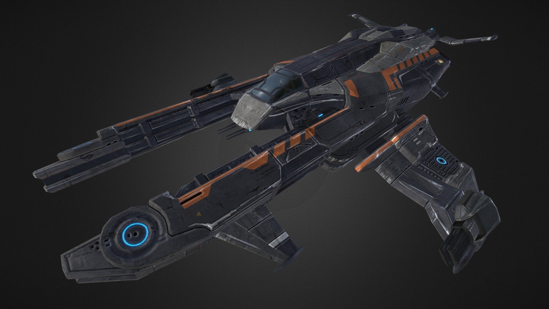 The first ship with a new generation of microwarp engines. Now, all the latest interceptor models are equipped with the same engines, and Leonina looks a bit dated. Still, many pilots prefer this vessel for its good balance, strafing speed and a unique selection of modifier slots 3d model