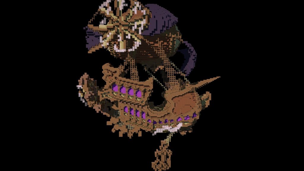 nough said - Minecraft fantasy airship - 3D model by itisacloud 3d model