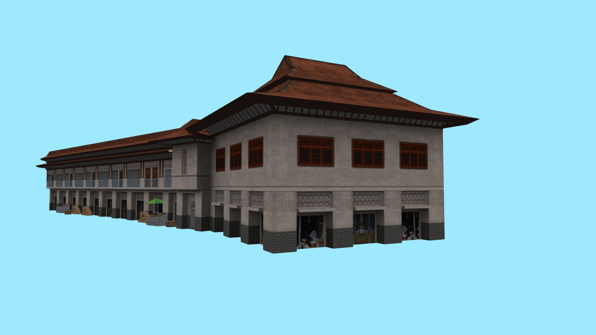 Surakarta Traditional market of Pasar Gede - Pasar Traditional Surakarta Pasar Gede (3 of 4)

Maleo Training - Task 5 Create Landmark building objects of Solo / Surakarta. Traditional Market of Pasar Gede Hardjonagoro and Gate of Makuto.

Pelatihan Maleo - Tugas 5 Membuat objek-objek bangunan simbol penanda kota Solo / Surakarta. Pasar Gede Hardjonagoro dan Gapura Makuto 3d model