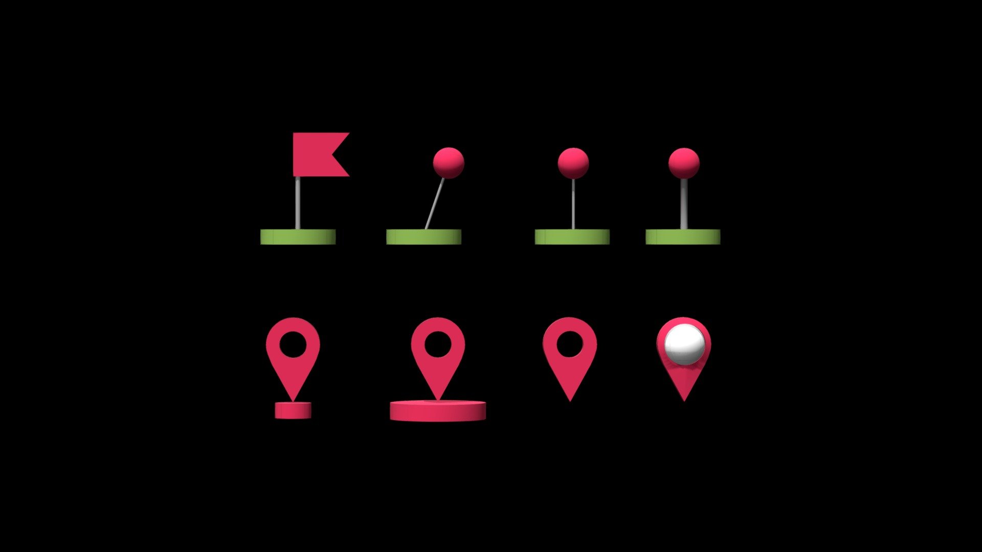 3D icons
Map pin, location pin - 3D icon PINS - Download Free 3D model by Sparrow (@innasparrow) 3d model