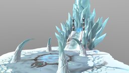 Lich King Arena stage, arena, frozen, wotlk, lichking, wrathofthelichking, blender, frozenthrone