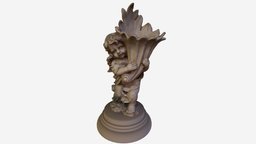 Old Cherub Vase base, vase, roman, cherub, doric, photogrammetry, sculpture