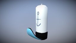 Krusty Krab Employee Hat (Spongebob) hat, food, restaurant, work, spongebob, employee, krustykrab, low-poly, cartoon, 3dsmax