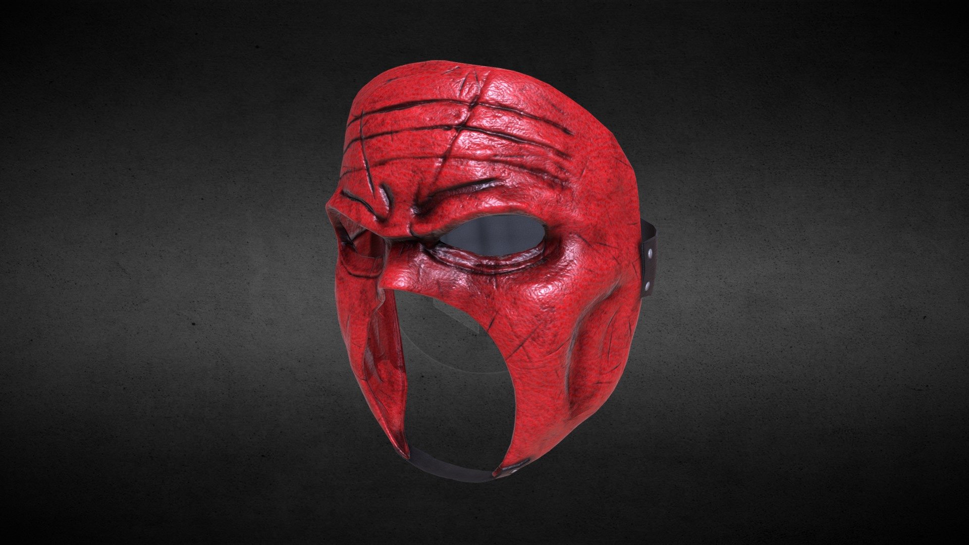 Wrestler Kane's mask, which created like my first experience in zBrush after course - Kane's Mask - 3D model by Mike Polyakovich (@MikePolyakovich) 3d model