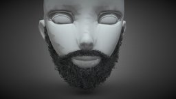 Facial Hair Cards Style 7 hair, warrior, viking, realtime, barber, beard, african, afro, facial, cards, mustache, curly, wig, haircut, hairstyle, character, game, man, realtimecharacter, frizzy