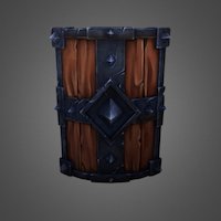 spike shield 3dcoat, handpaintedtextures, 3d-coat, lowpoly