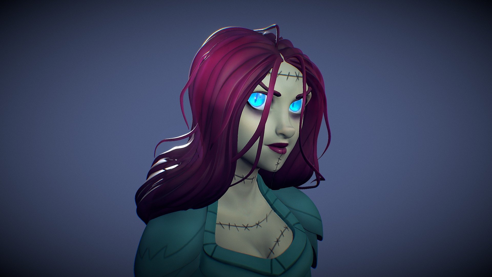 Speed sculpt of a Zombie Girl.
Concept by Patri Balanovsky - https://www.artstation.com/artwork/qAQVND
Hope u like it :3 - Zombie Girl - 3D model by Anaïs Sánchez (@naiis) 3d model