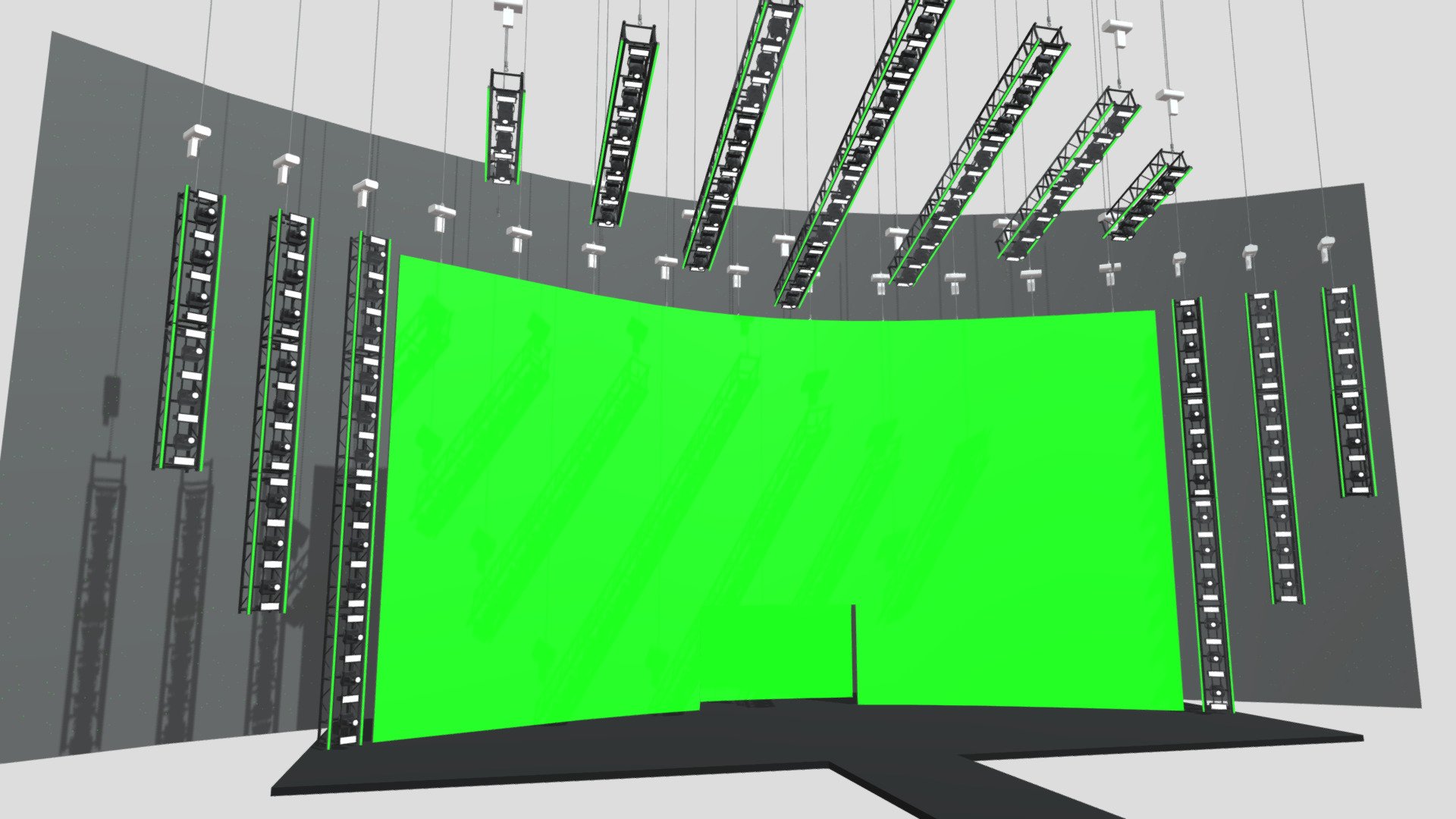 Once WWE began touring again post-pandemic, they designed new sets for their weekly shows; Raw, SmackDown and 205 Live. This stage is also used for all their major Pay Per View events such as Survivor Series and Royal Rumble 3d model