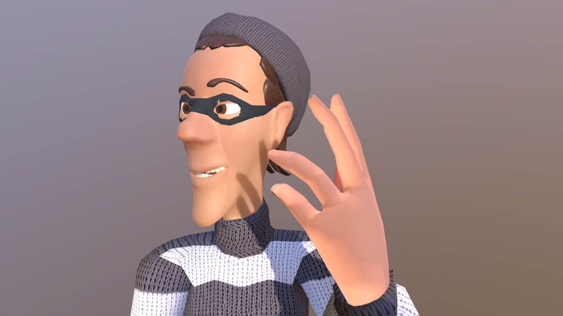 Character for a friend's film. He did the rigging - Thief - 3D model by defunckt 3d model