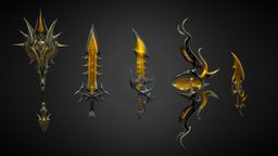 FREE bow, esmeralda, bow-weapon, weapon, handpainted, lowpoly, sword, noai, createdwithai
