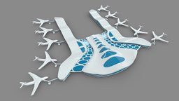 0001 organic, airplane, airport, terminal, metaverse, plane, building, metaverse-architecture