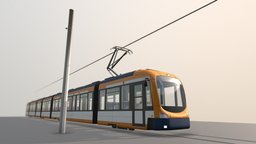 Tram RNV8 (WIP-8) train, high-poly, tram, streetcar, strassenbahn, blender3d