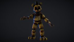 Stuffed Spring Freddy Textures blood, bloody, spring, freddy, stuffed, fnaf, springbonnie, substancepainter, pbr, springfreddy