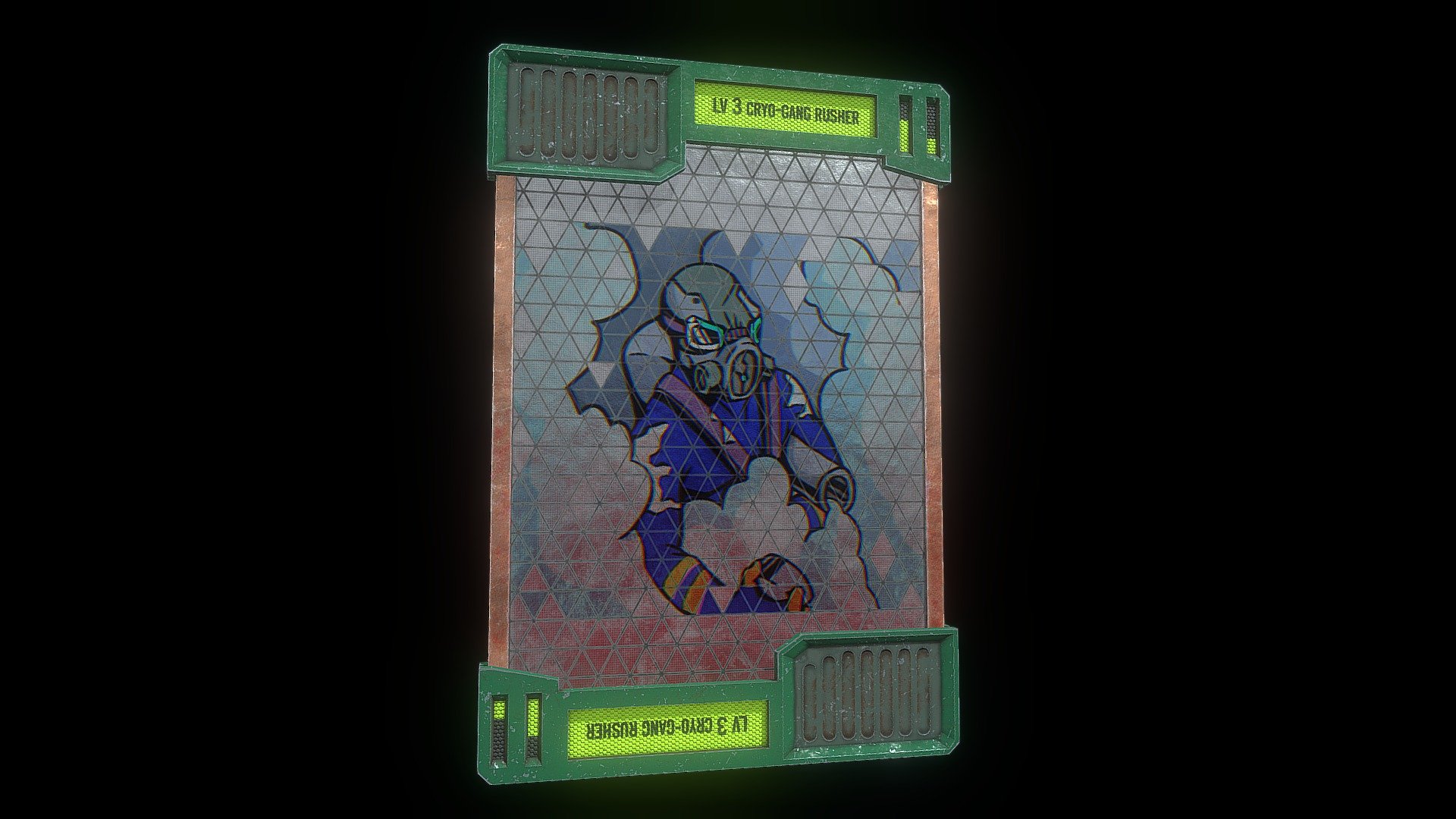 Cyberpunk Card - Download Free 3D model by Rodrigo Bento (@rodrigobento) 3d model