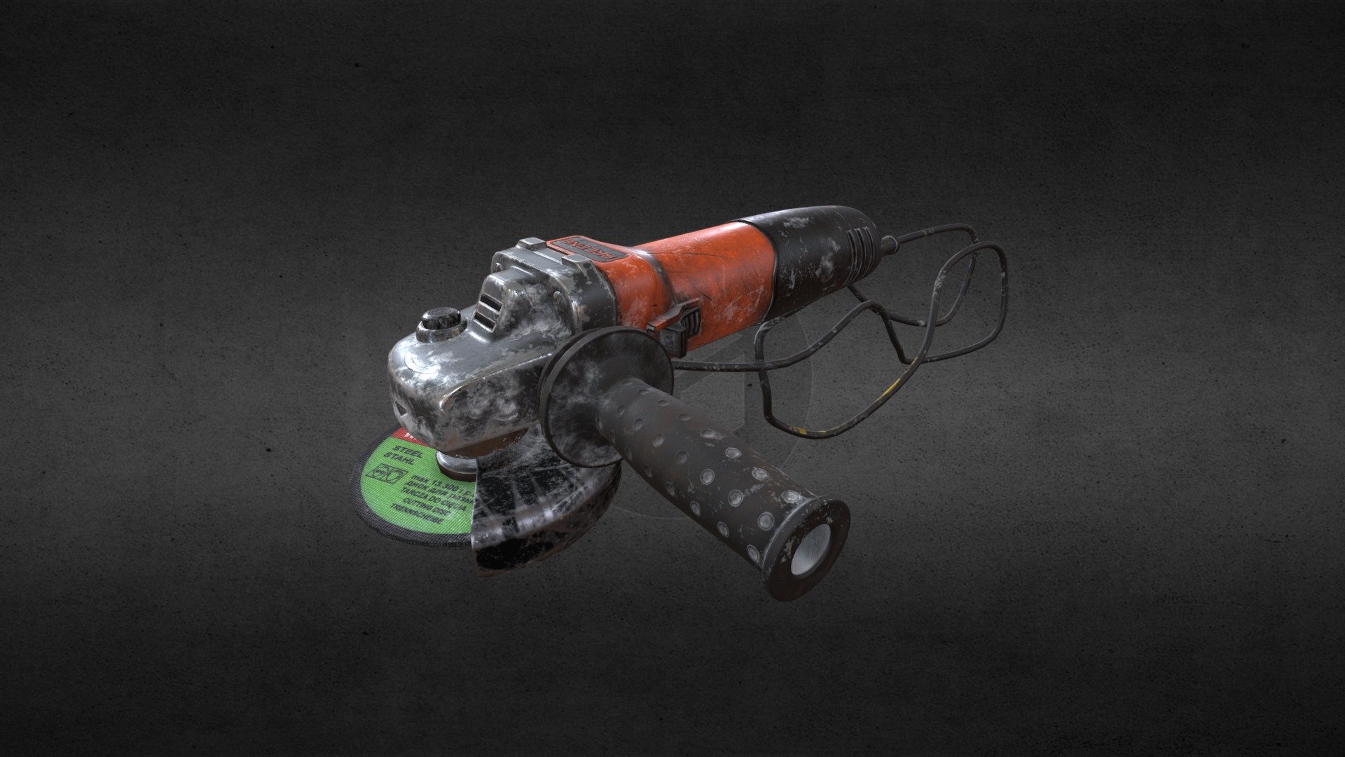 An angle grinder, also known as a side grinder or disc grinder, is a handheld power tool used for grinding (abrasive cutting) and polishing 3d model