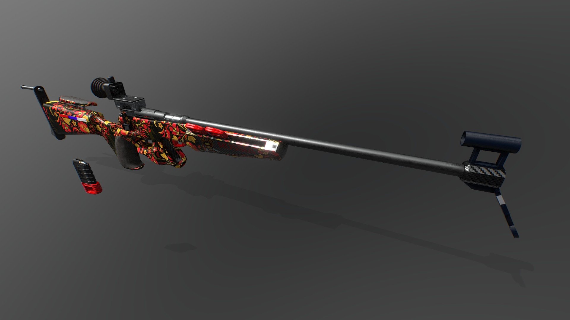 5/5 Anton Shipulin lead the race ! - 0.22 LR Biathlon rifle - 3D model by Life_is_awsome 3d model