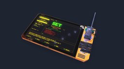Cyberpunk ICE-Breaker Tablet ice, tablet, hacker, cyberpunk, breaker, dystopia, game, pbr, lowpoly, sci-fi