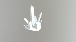 Crystal crystal, diamond, geode, lowpoly