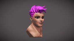 Zarya Head Bust head, overwatch, zarya, zaryaoverwatch, substancepainter, substance, bust