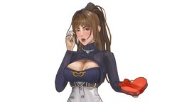 Hyeonho oh kawai, cute_character, handpinated, maya, girl, 3d, zbrush