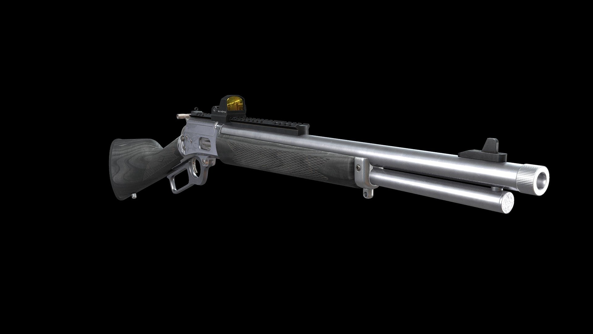 Marlin Model 1894  in.44 Magnum (top) with a 20