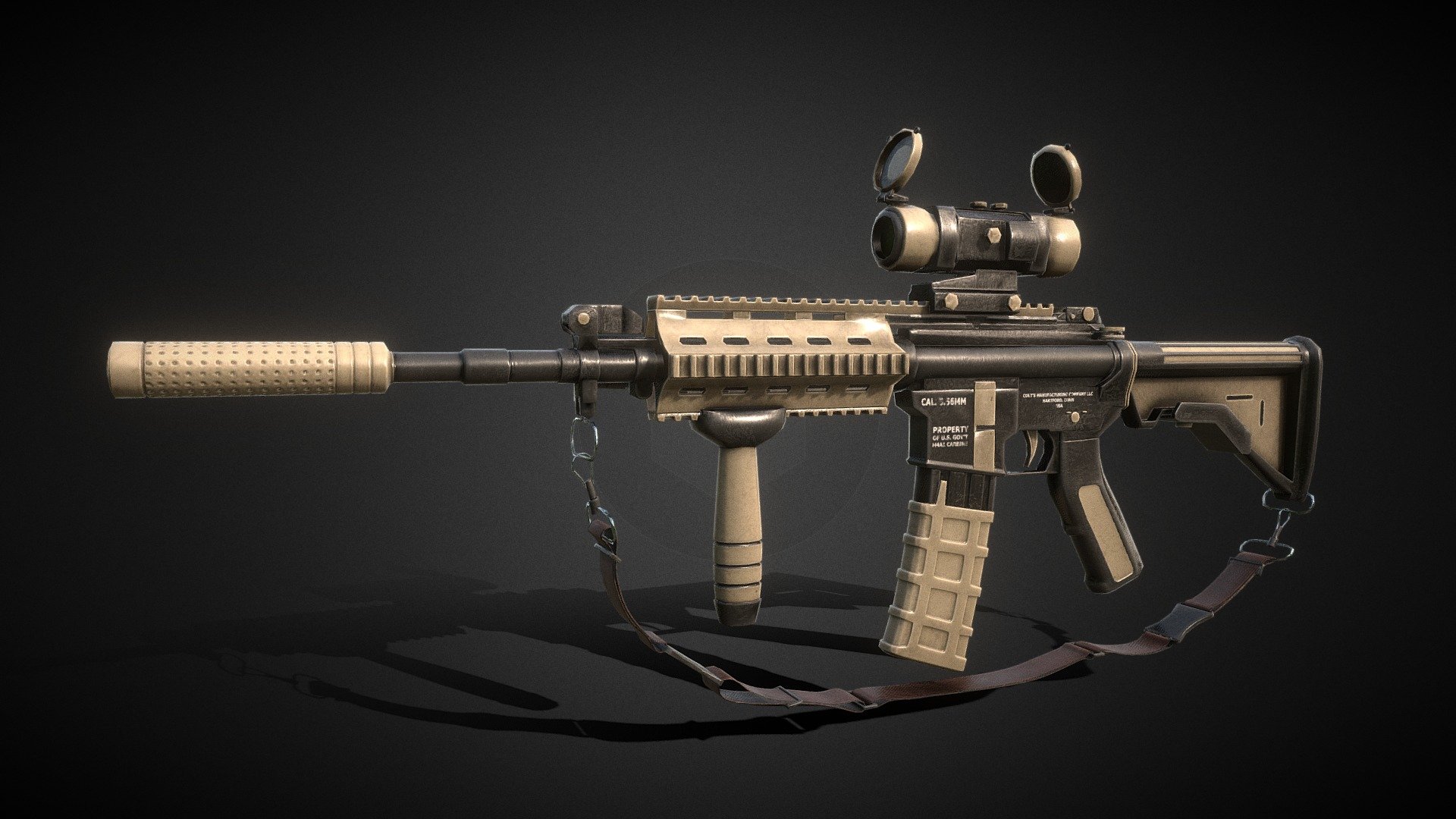 Custom_M4 - Buy Royalty Free 3D model by DrastrArt (@ondrej.streit) 3d model