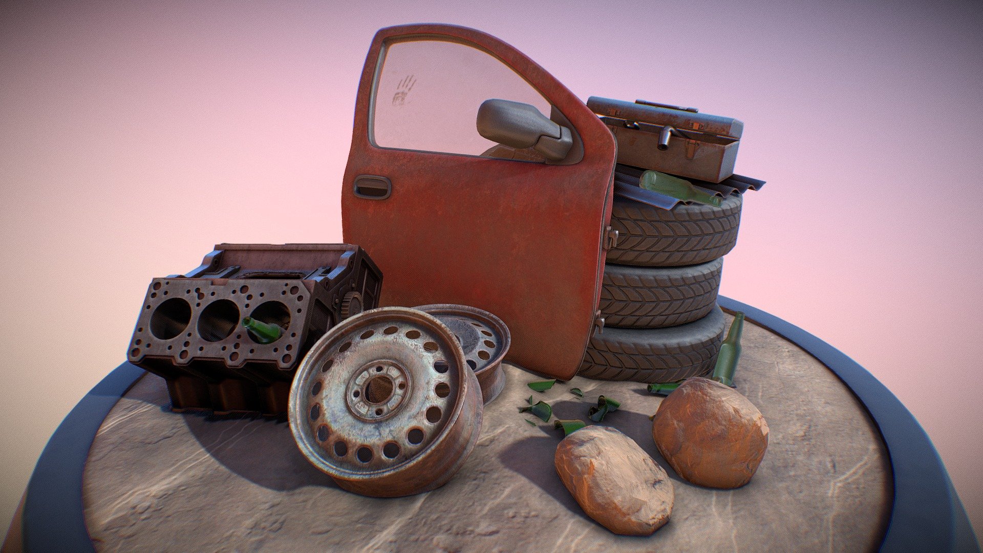 Created for Mapcore Doororama art challenge.
Model: Blender
Texturing: Substance Painter 2 - Scrapyard door diorama - 3D model by 2REK 3d model