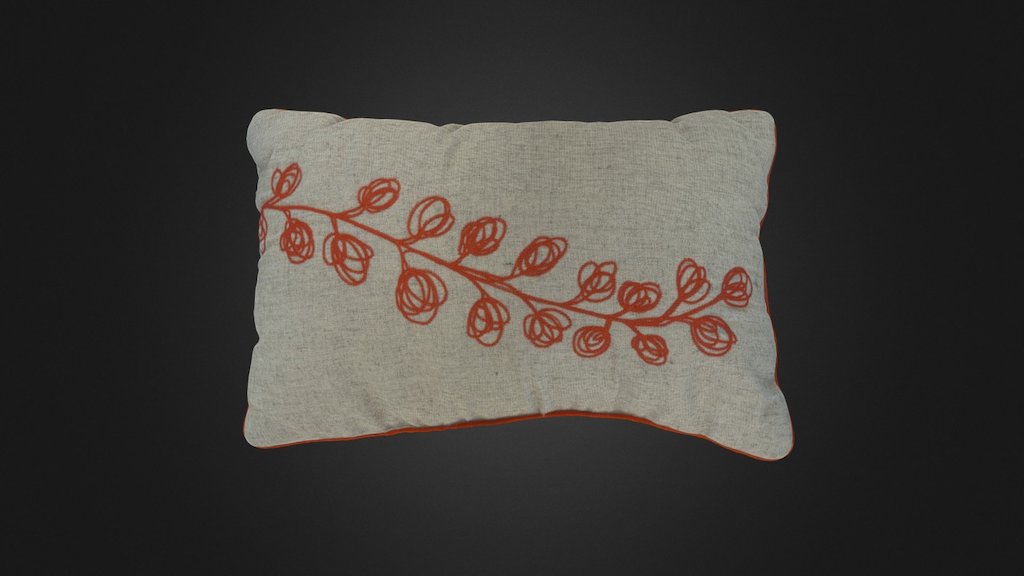 Raw photogrammetry scan
305 Photos
Agisoft
Texture downsized from 16k to 4096.

This was a bit of a risky scan.  I was worried about issues cropping up due to any change in the folds of the pillow when rotating or repositioning it.  Thankfully this is a fairly stiff pillow and I was able to successfully get all sides in a single scan.

There is a red banding issue on the back that does not exist on the pillow.  I'm assuming this was caused by the texture generation process.

Also you never notice how dirty something is until you scan it&hellip; I have since cleaned the stain :P - Pillow - High Res - 3D model by TheLastVertex 3d model