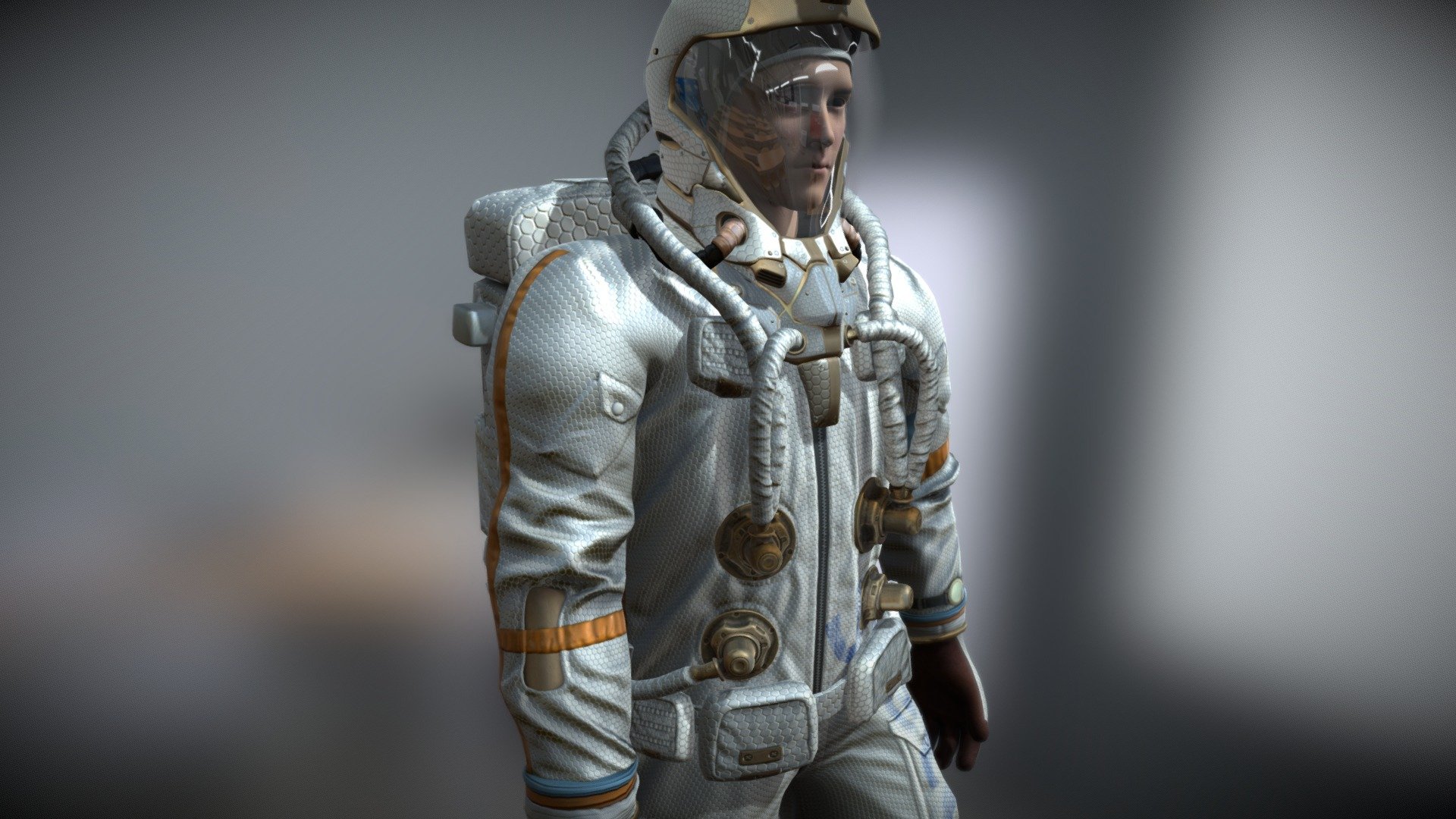 Astranaut animated 3D model 3d model