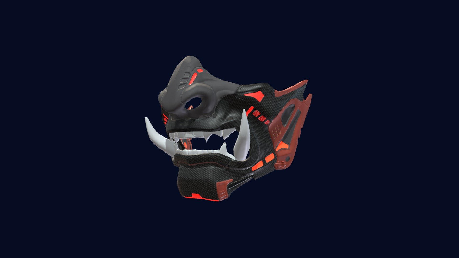 a game model of a Japanese mask in the cyberpunk style

The game is ready! Ideal for close-up rendering and real-time projects.

the model has 5589 polygons, 9778 triangles,5183 vertices

Textures: the entire 4096 texture map

the head is not included in the sale - Japanese mask - 3D model by Kliklik 3d model