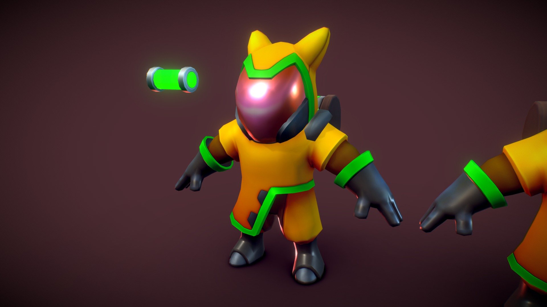 Character modeling and texturing for the mobile game Caterra 3d model