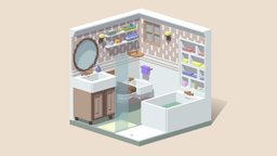 Isometric Bathroom Voxel bathroom, cute, bath, artist, isometric, 3dvoxel, voxelartist, art, voxel, magicavoxel