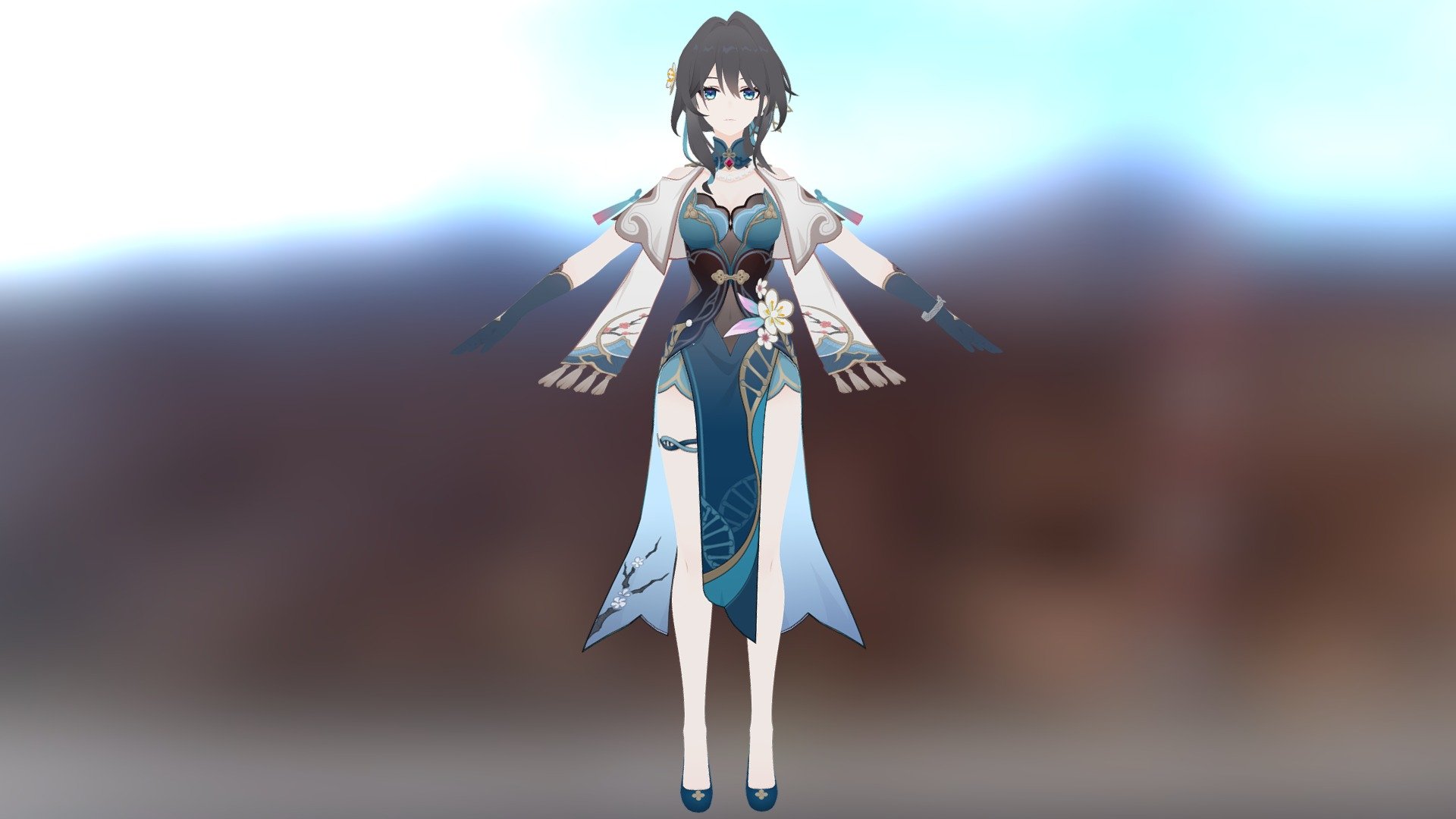 This character is Ruan Mei from game called Star Rail.

Thanks for watch my modeling.

MMD Model: miHoYo

CREDITS: X9_YT - Star Rail - Ruan Mei - Download Free 3D model by X9_YT 3d model