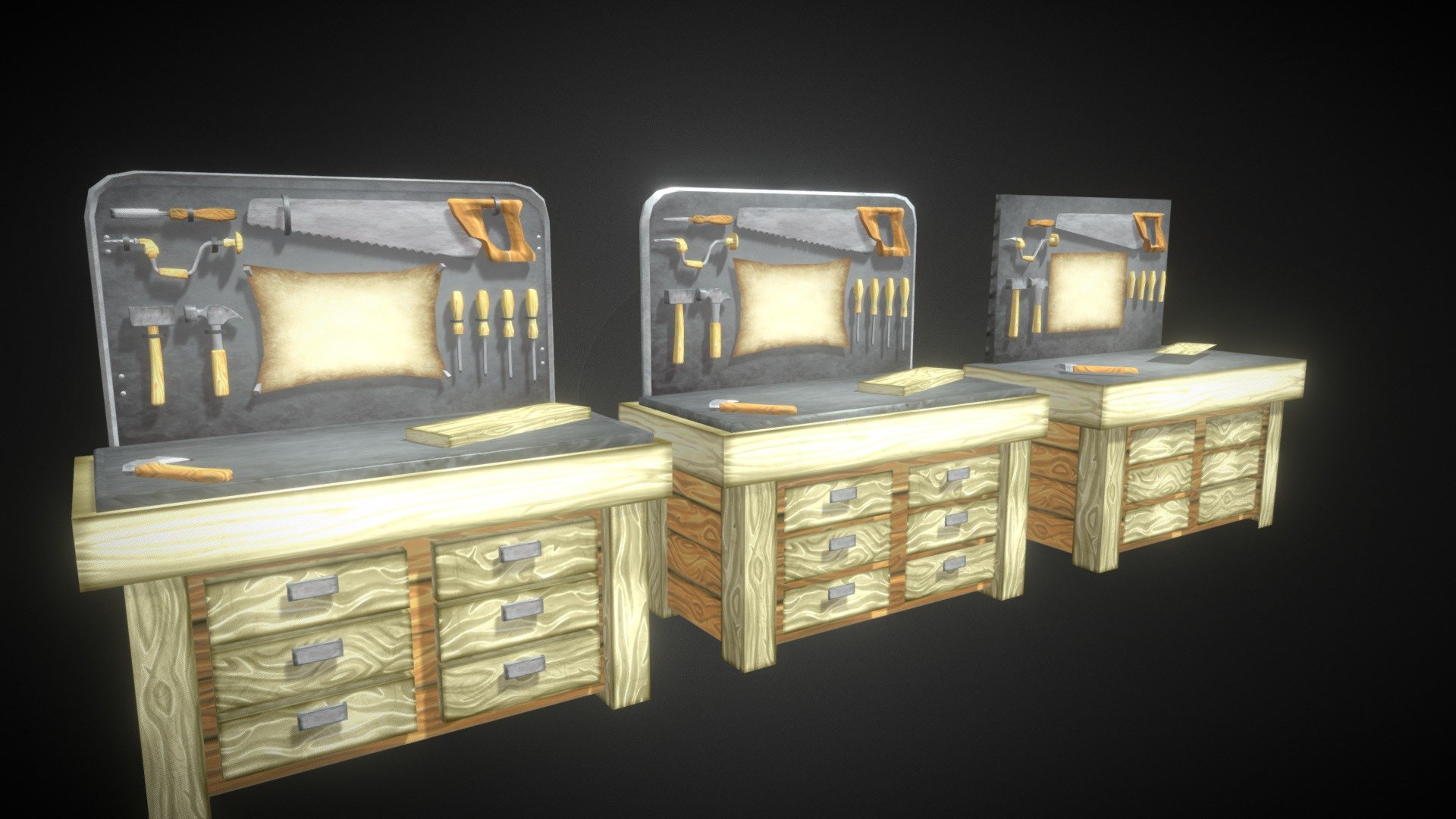 Mesa de Trabajo, con varios niveles de LOD - Mesa De Trabajo - Buy Royalty Free 3D model by Alex Moya (@Alex.Moya) 3d model