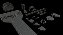 Stones for level brick, medieval, column, floor, old, stone, fantasy, wall