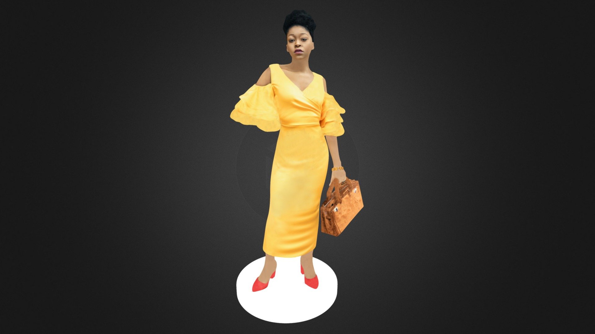 woman-standing-in-front-of-door-1936854 - 3D model by cockpit3d 3d model