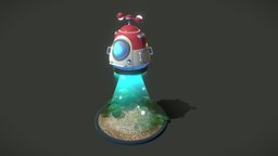 Pikmin 4 Rescue Corp Ship Fan art fanart, spaceship, diorama3d, pikmin4