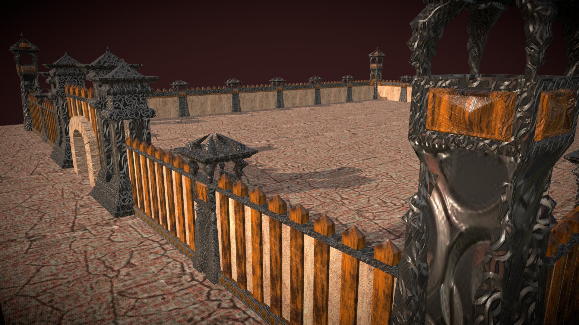 Defensive walls - Defensive walls - Buy Royalty Free 3D model by Moreo (@moeneo) 3d model